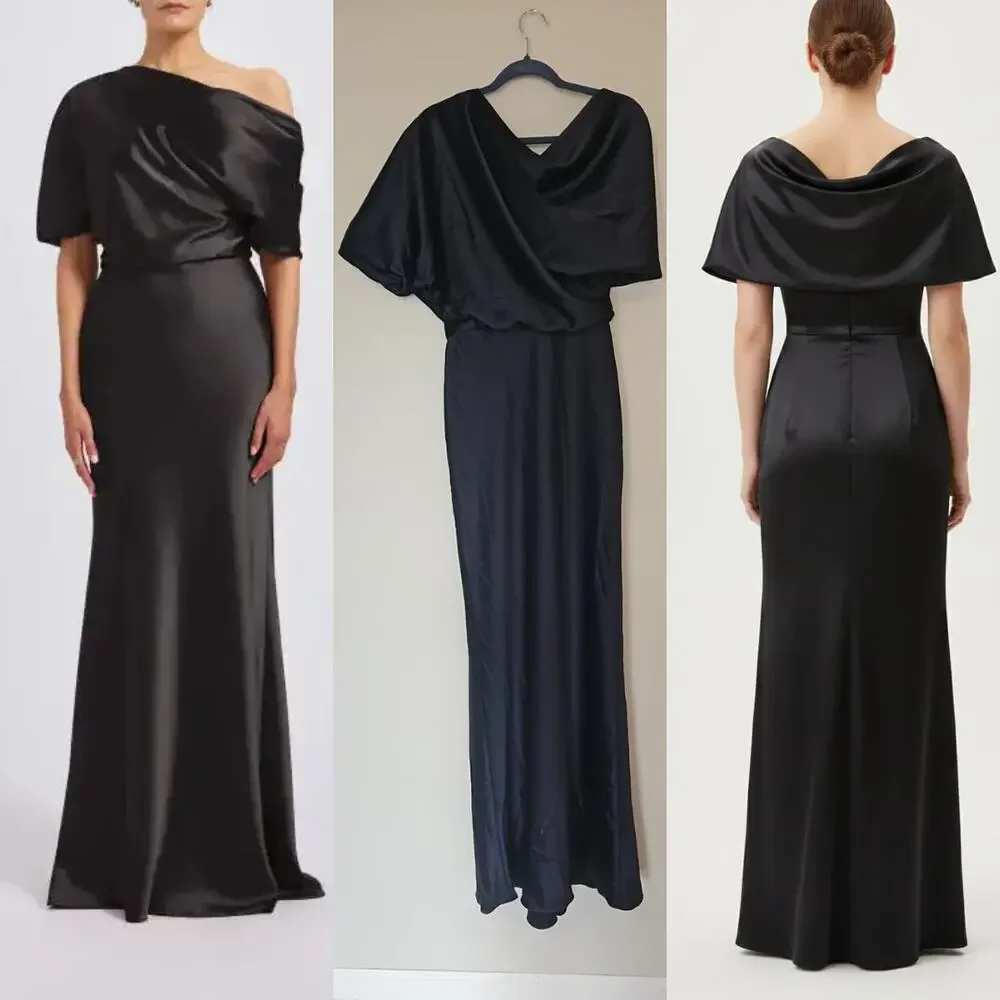 Amsale Slouch Gown – Black – Size 6 - Picture 1 of 6